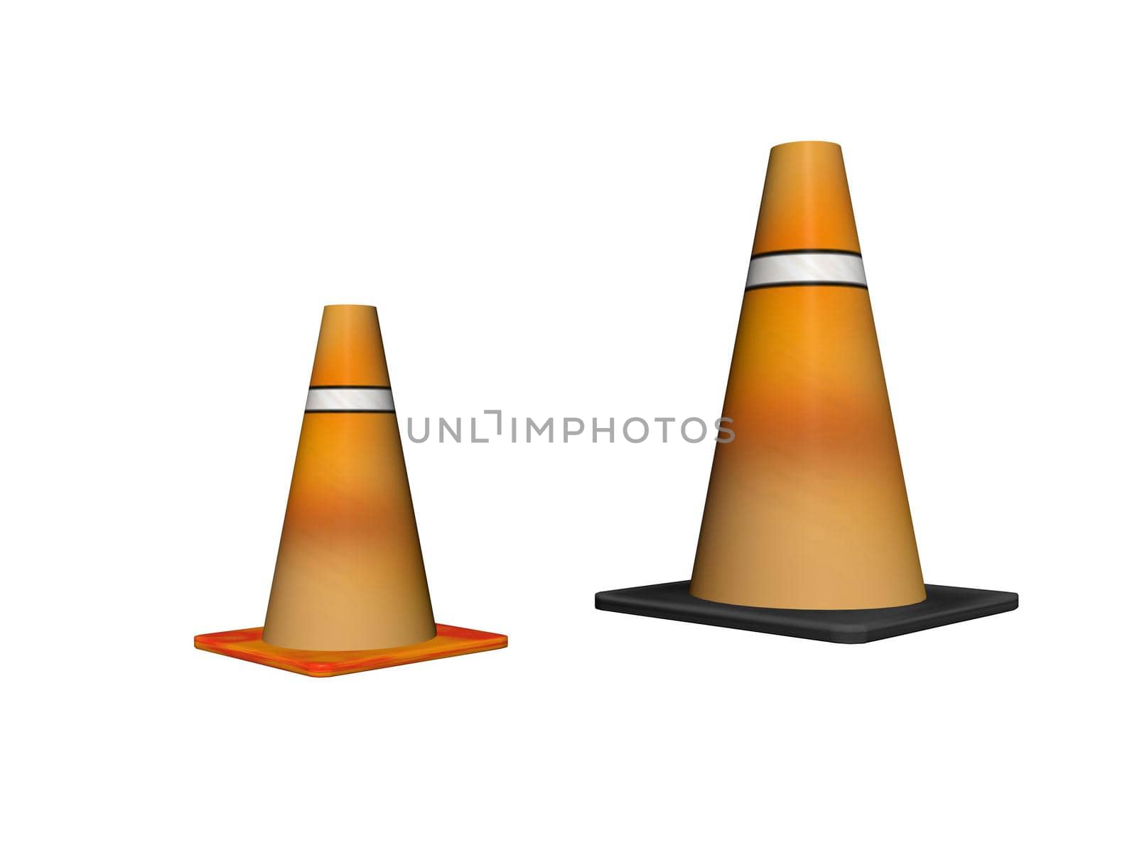 Objects for works orange - 3D rendering