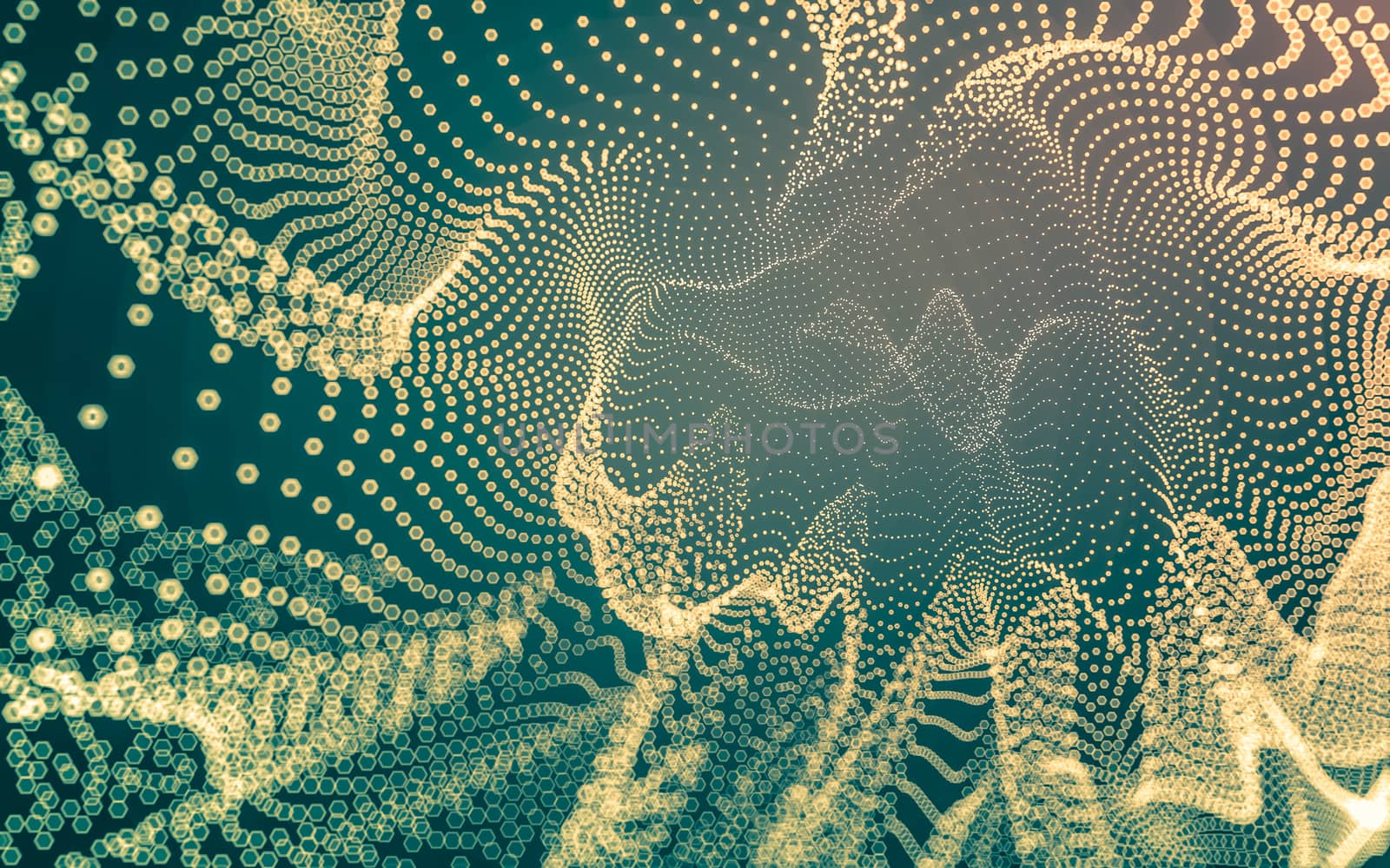 Abstract polygonal space low poly dark background with connecting dots and lines. Connection structure. 3d rendering