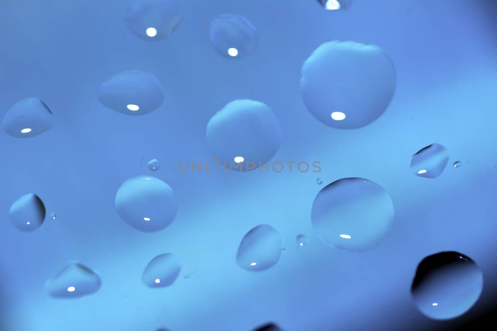 Abstract Background with Oil Drops on Blue by gstalker