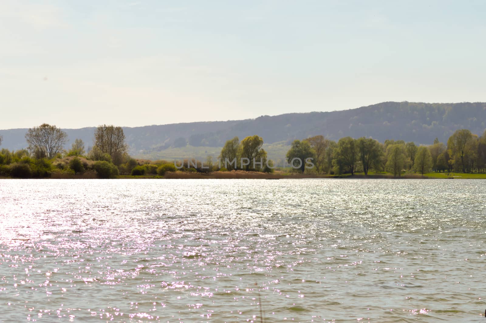 View of the lake of Madine in the department of the Meuse in france