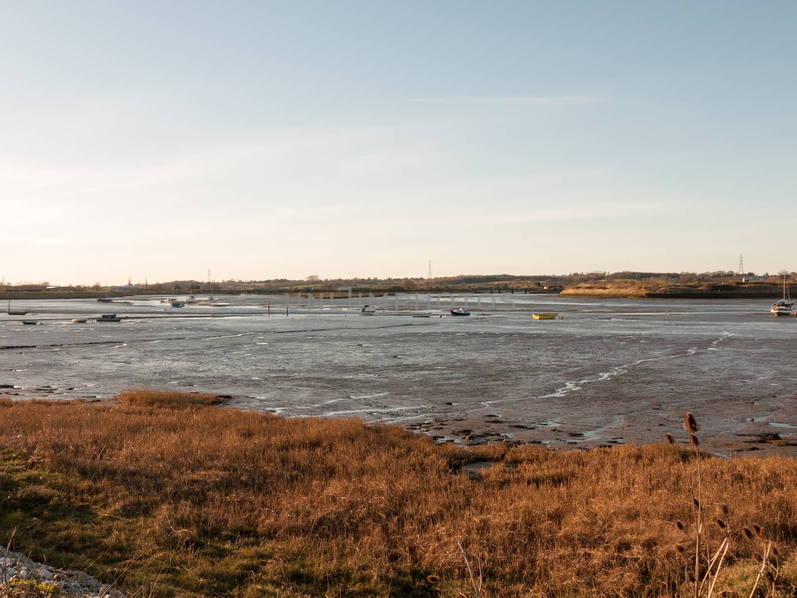 Clear day shot of a river and the bank by callumrc