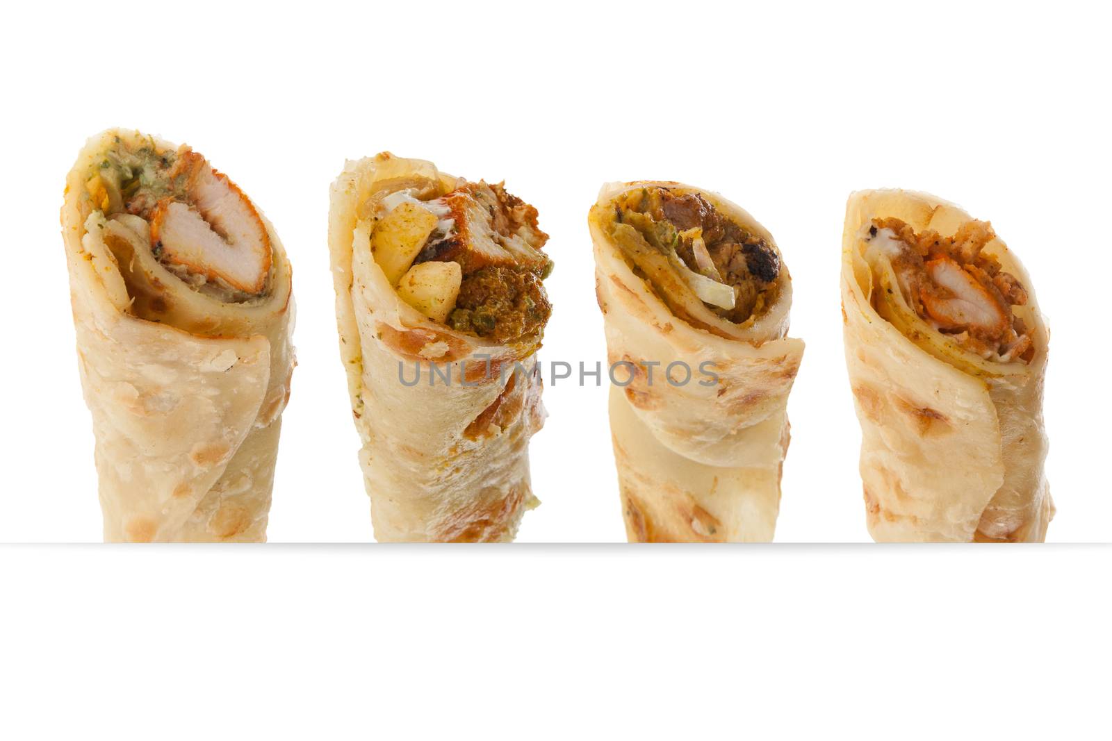 Paratha rolls of different flavours