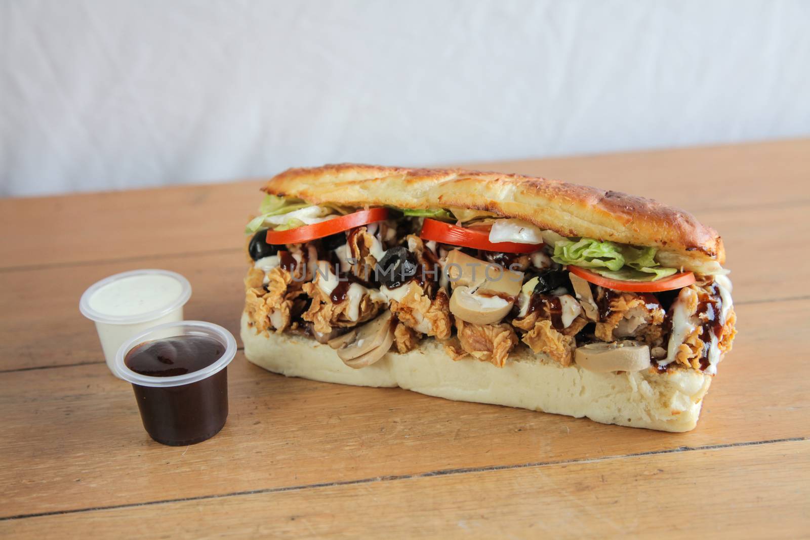 Fried Chicken foot long sub sandwich by haiderazim