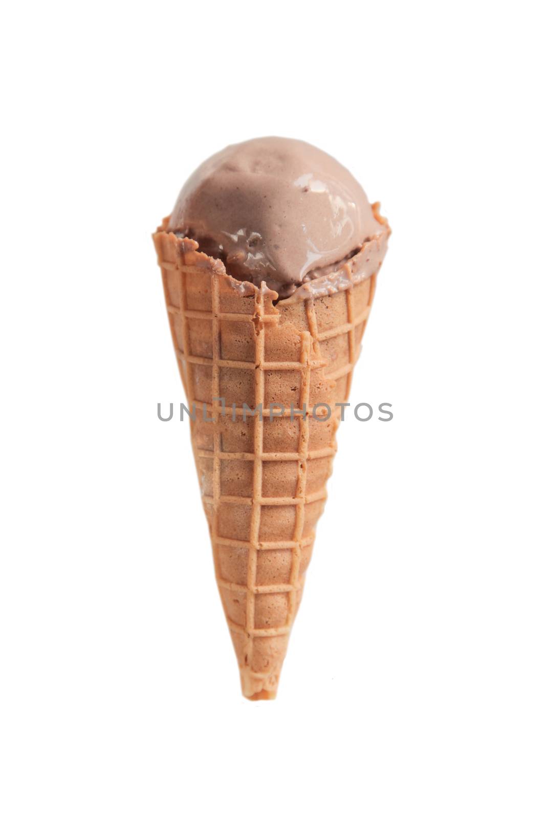 Close up of a chocolate ice cream on white background with clipp by haiderazim