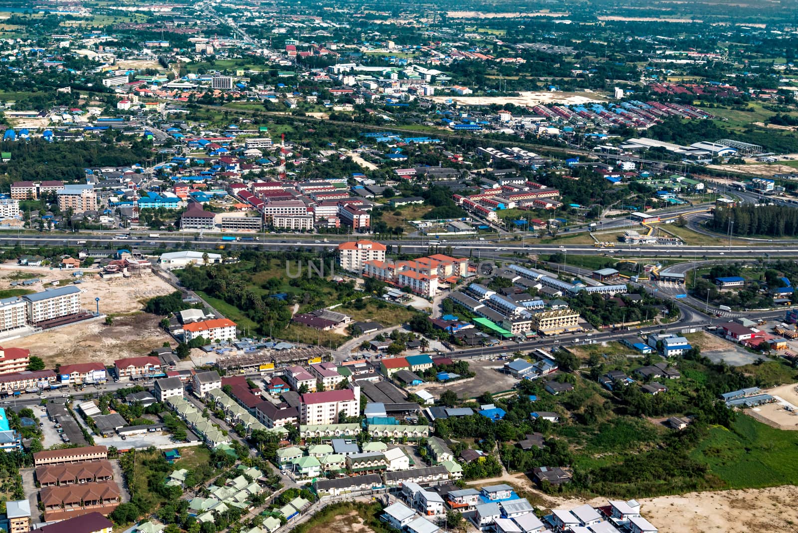 Industrial estate land development construction structure growth