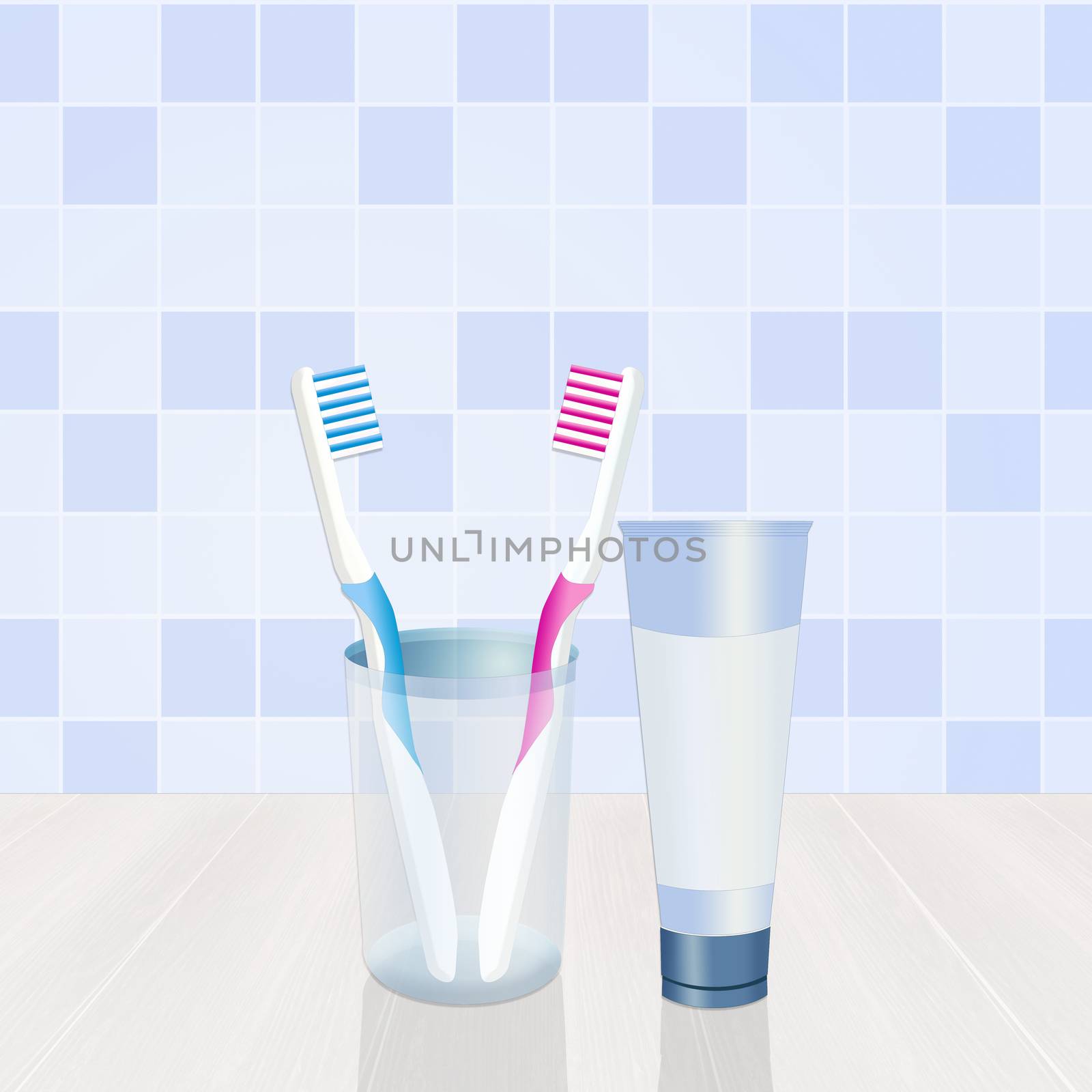 toothbrush and toothpaste by adrenalina