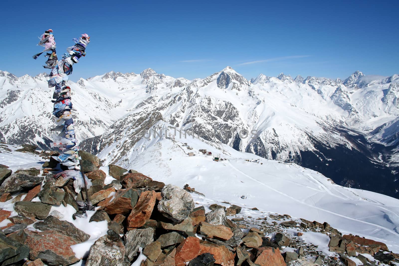 In the mountains of Dombai, Caucasus