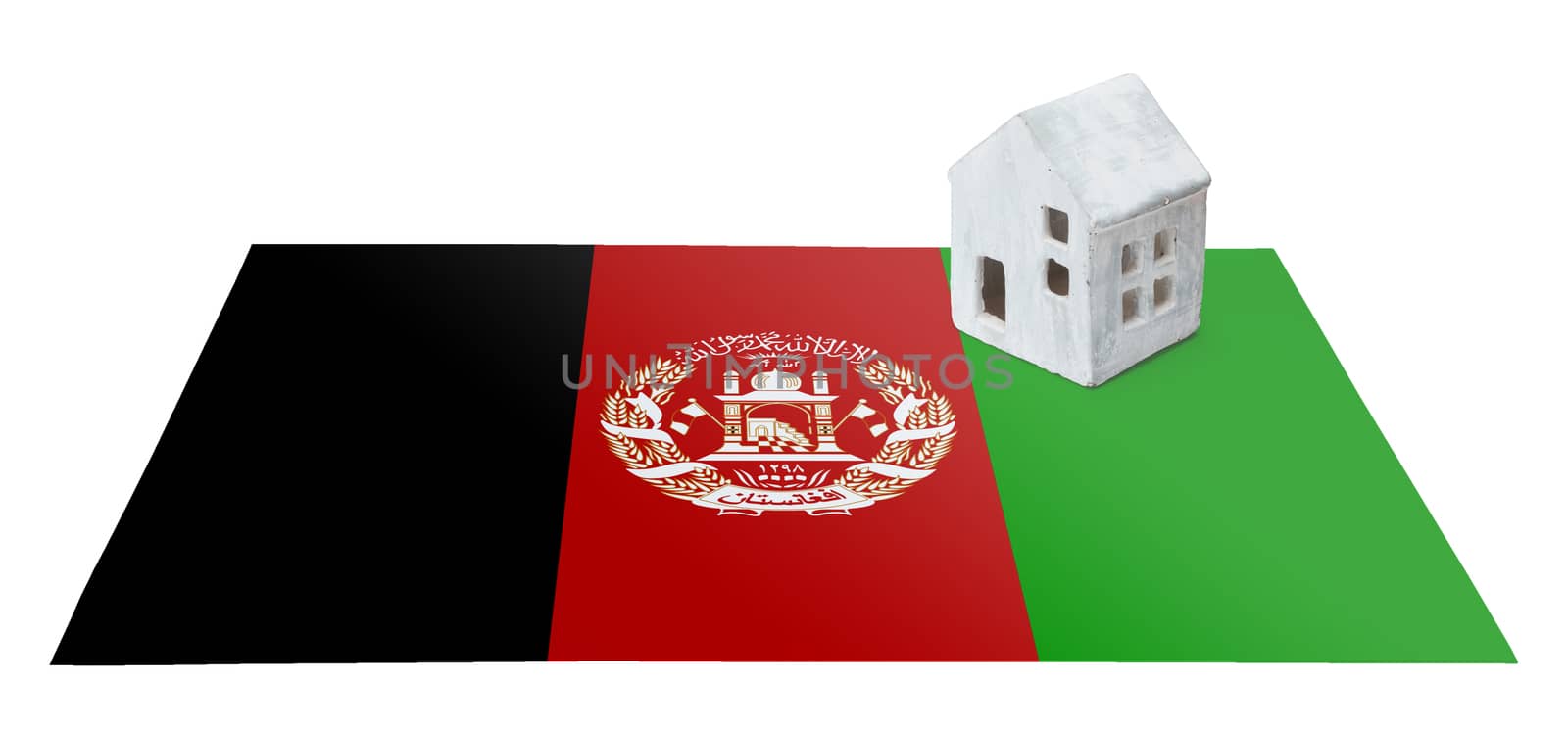Small house on a flag - Afghanistan by michaklootwijk
