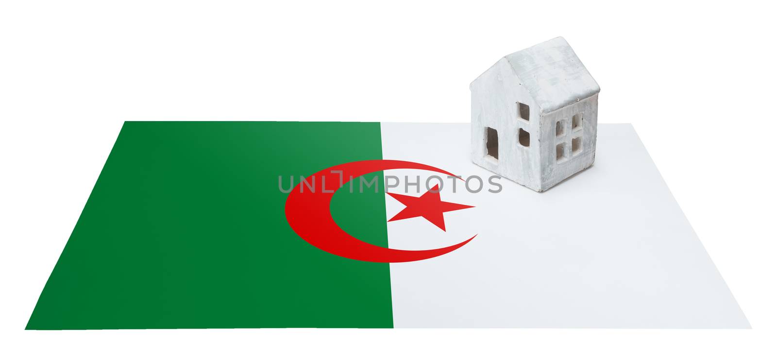 Small house on a flag - Algeria by michaklootwijk