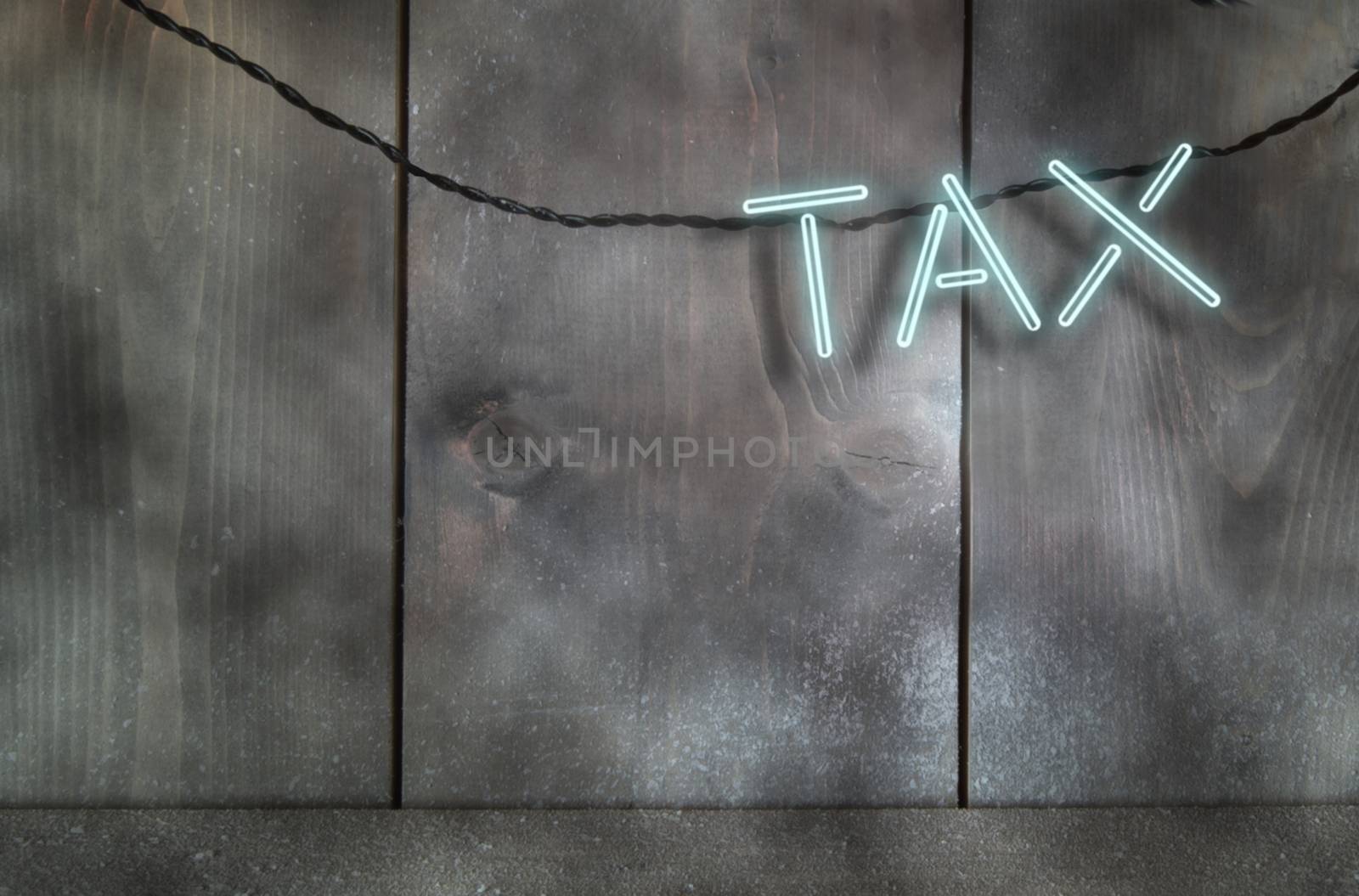 Tax sign background by unikpix