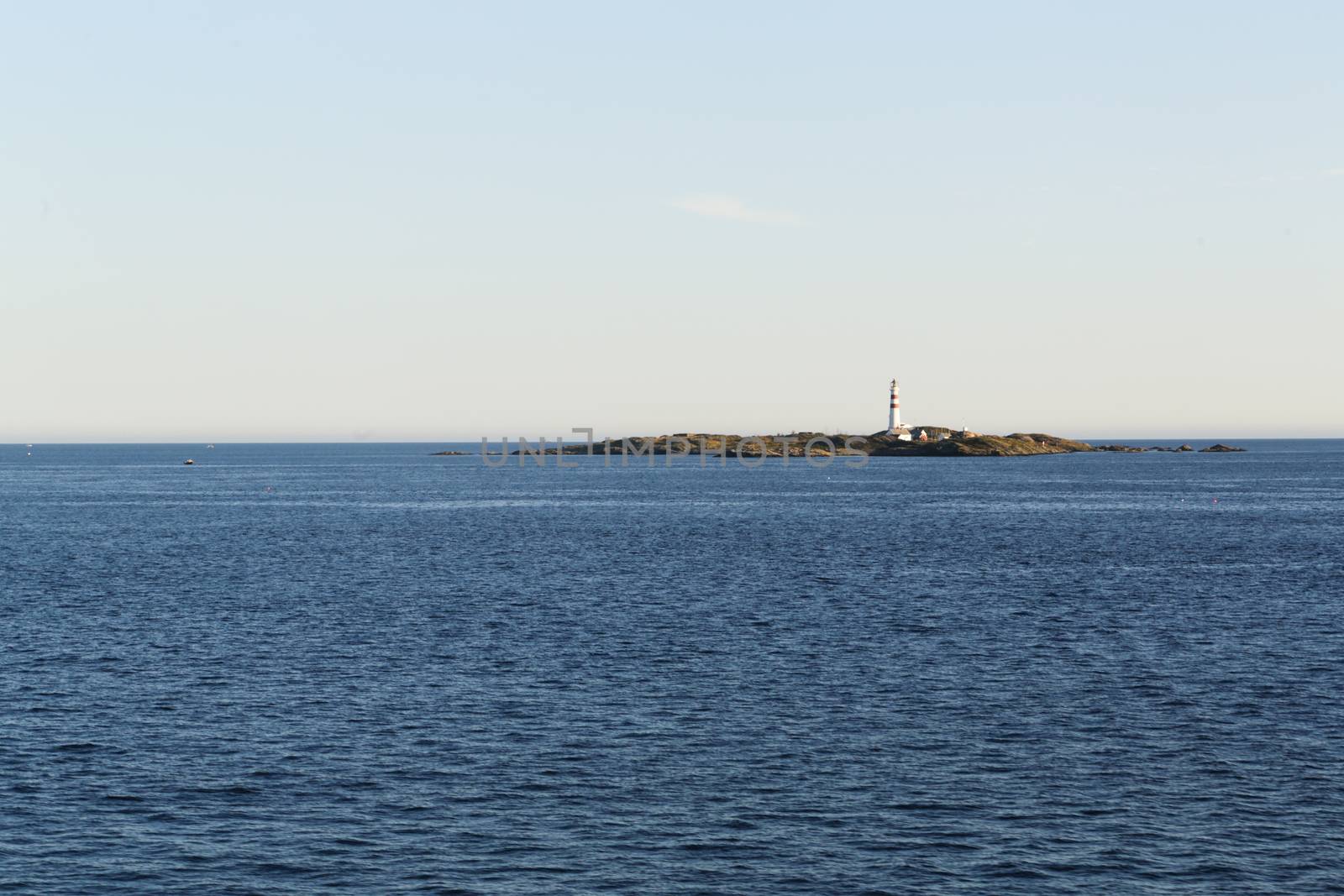 The beautiful norwegian coastline of Kristiansand in Scandinavia 
