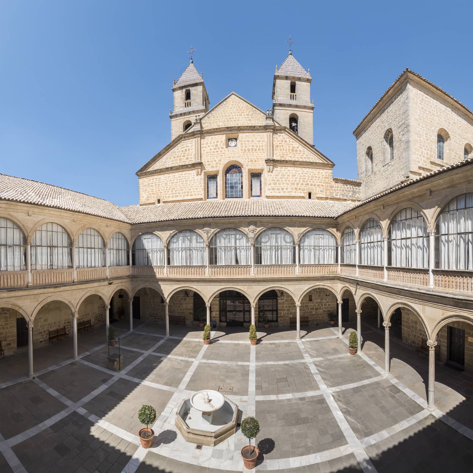 Hospital de Santiago Courtyard in Úbeda  (Cultural heritage of Humanity), Jaén, Spain. World Heritage Site of Unesco.