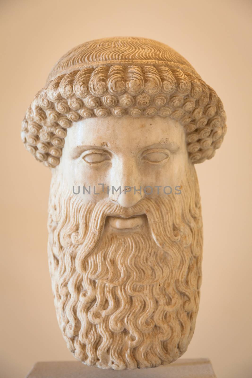 2nd Century AD, marble. Hermes head.