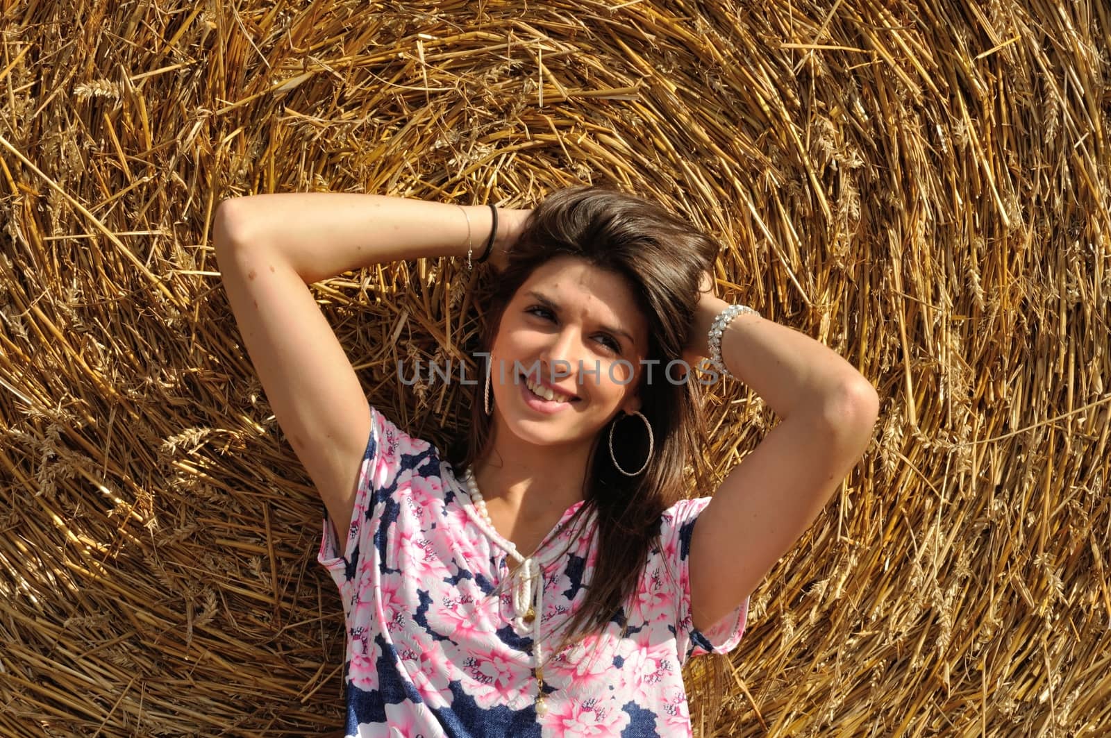 Young woman in field by BZH22