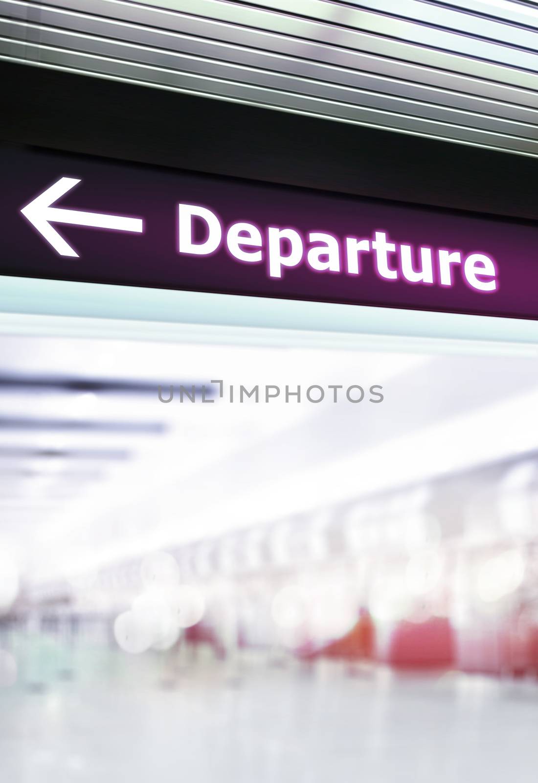 Tourist info signage in airport by ssuaphoto