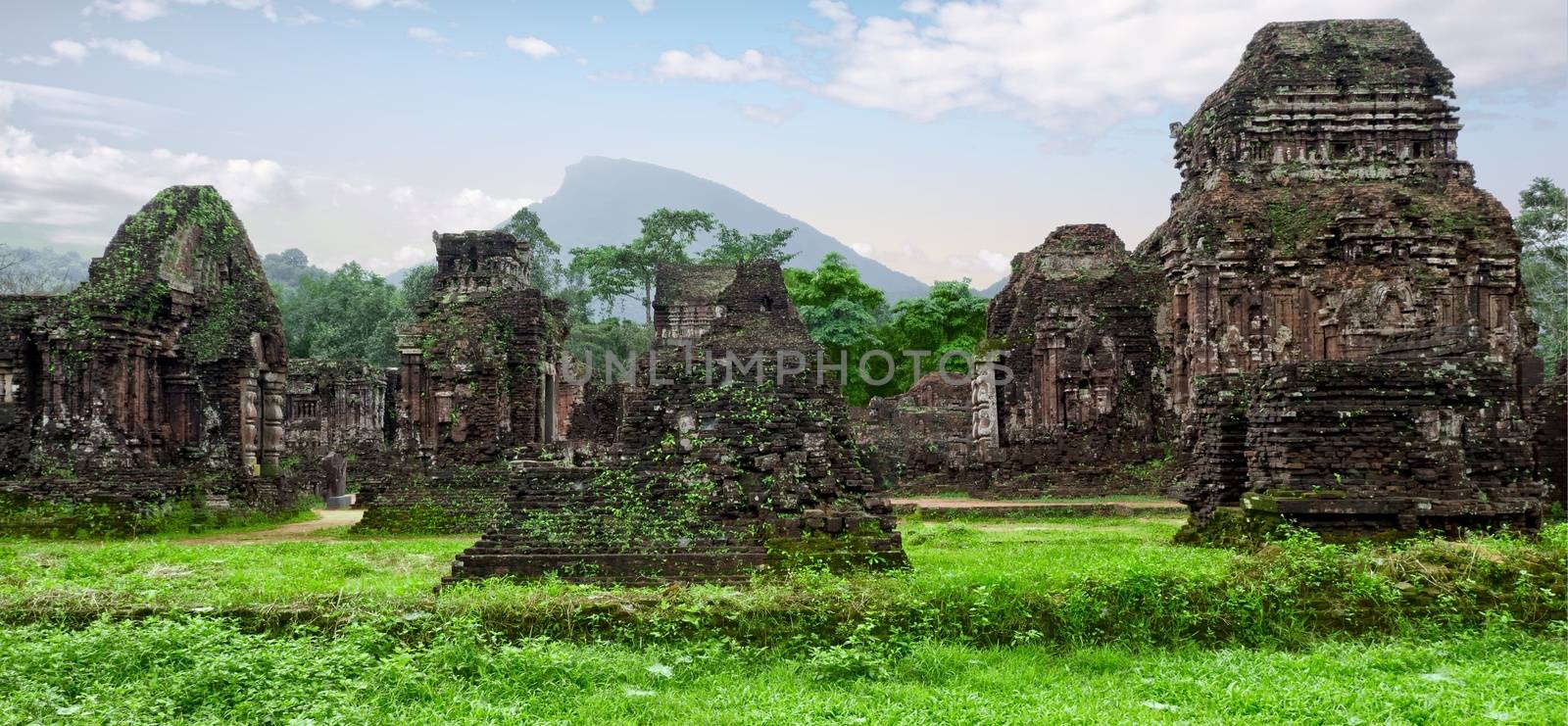 my son hindu ruins in vietnam landscape