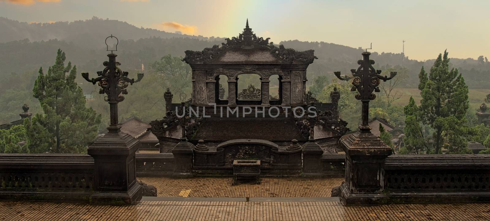 khai dinh tomb of vietnamese king scenic  in hue vietnam