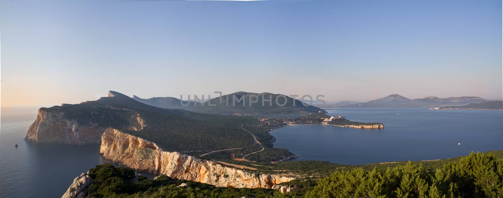 Sardinia. Panorama from Capo Caccia. Near Alghero by rainfallsup