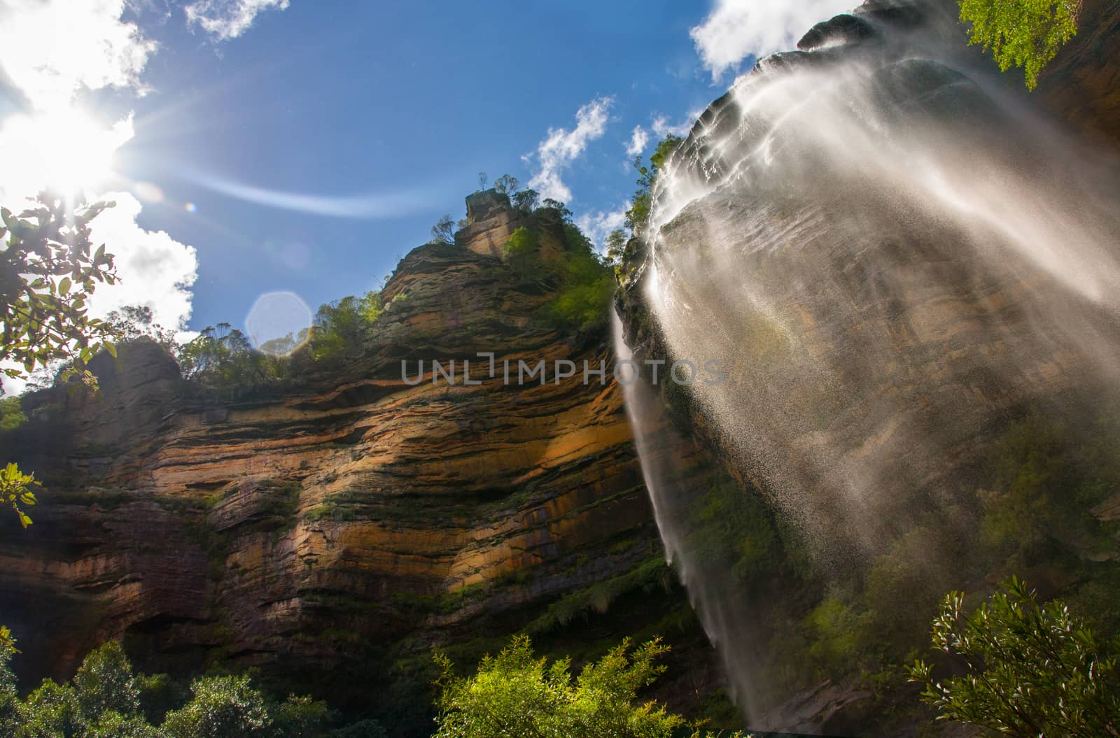 Waterfall in blue mountains, australia by rainfallsup