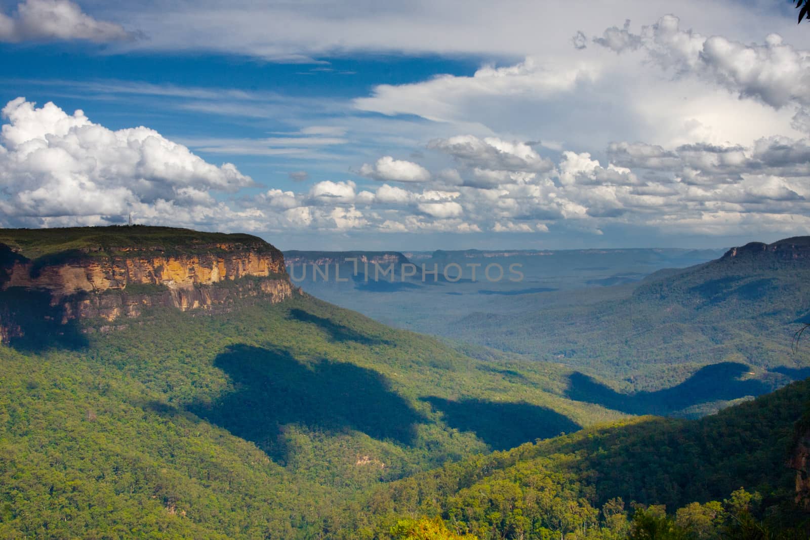 Blue mountains view. Australia by rainfallsup