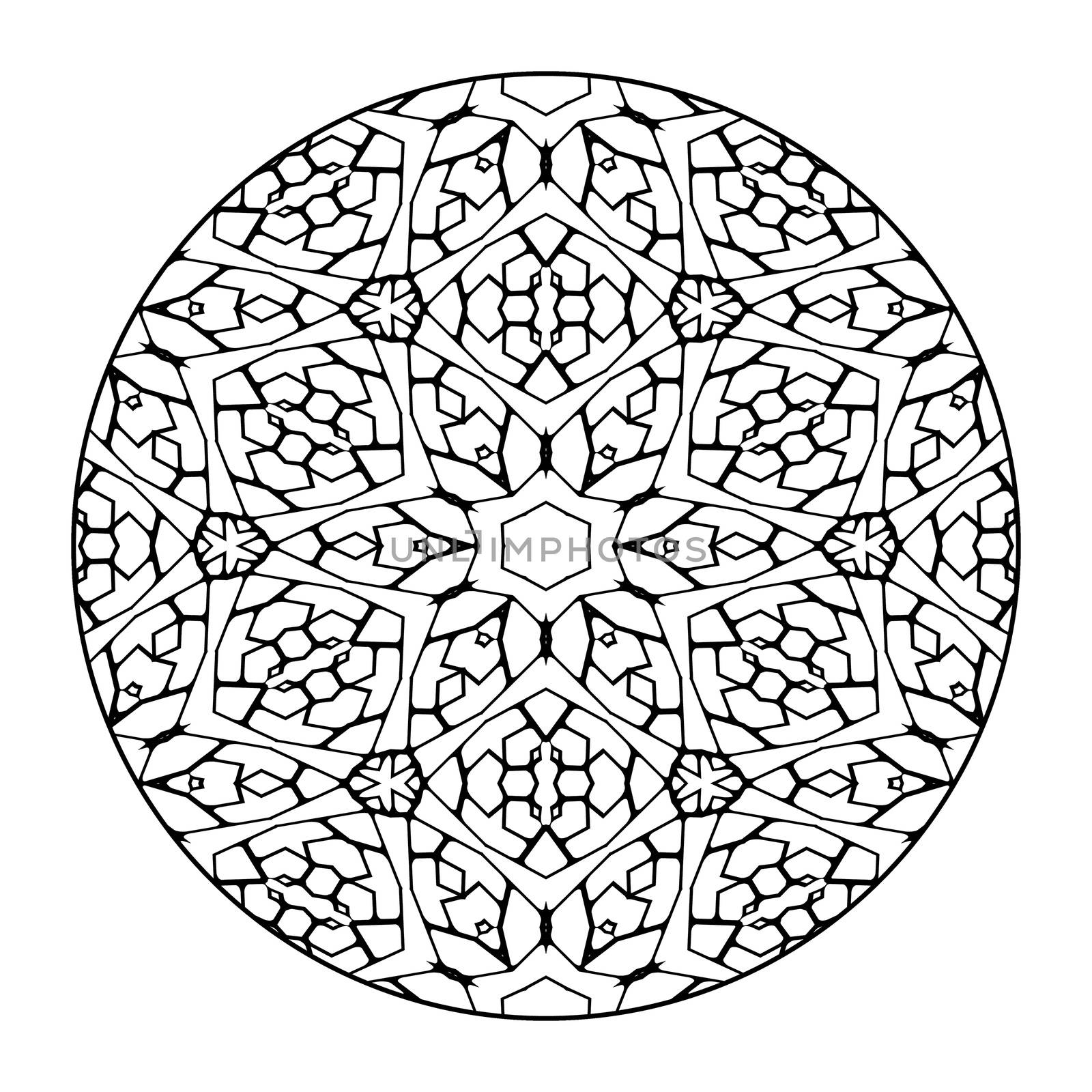 An image of a nice Mandala black and white