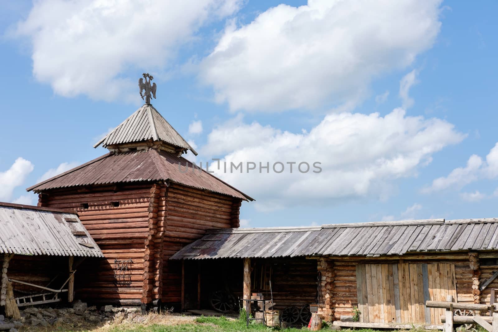 Semiluzhenski kazak ostrog - small wooden fort in Siberia by rainfallsup