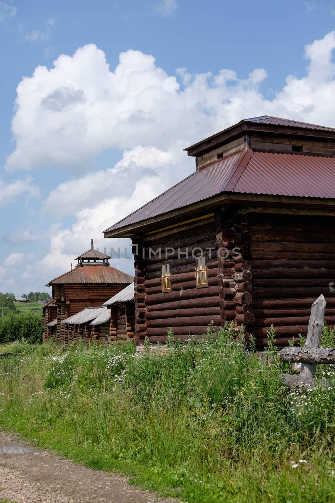 Semiluzhenski kazak ostrog - small wooden fort in Siberia by rainfallsup