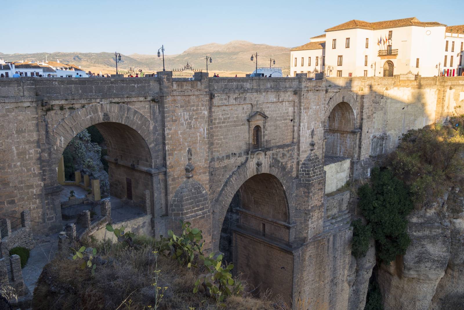 View of Ronda old stone bridge, Malaga, Spain by max8xam