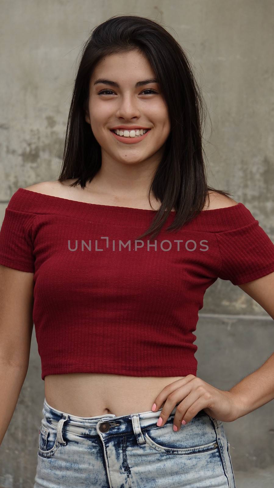 Confident Teen Girl Smiling