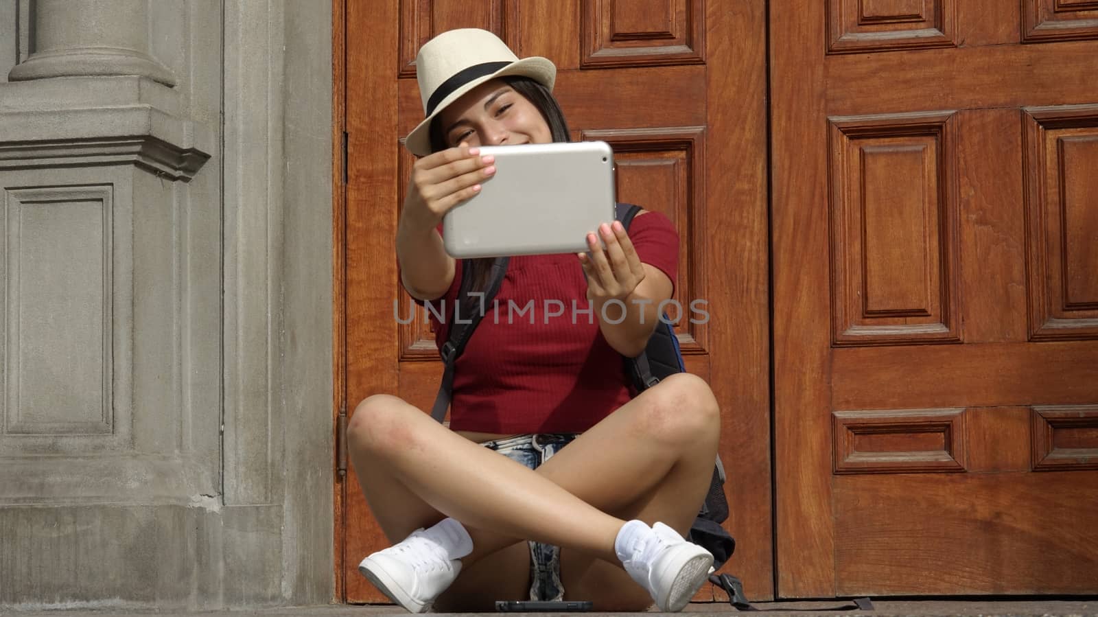 Teen Girl With Tablet by dtiberio