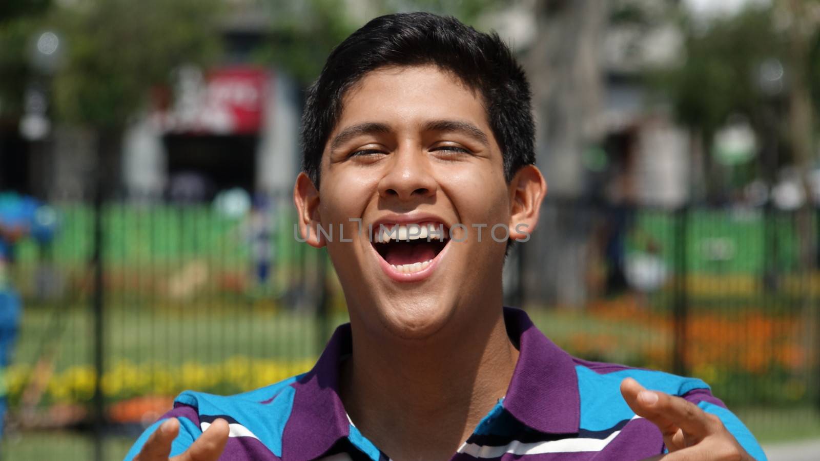 Teen Boy Laughing