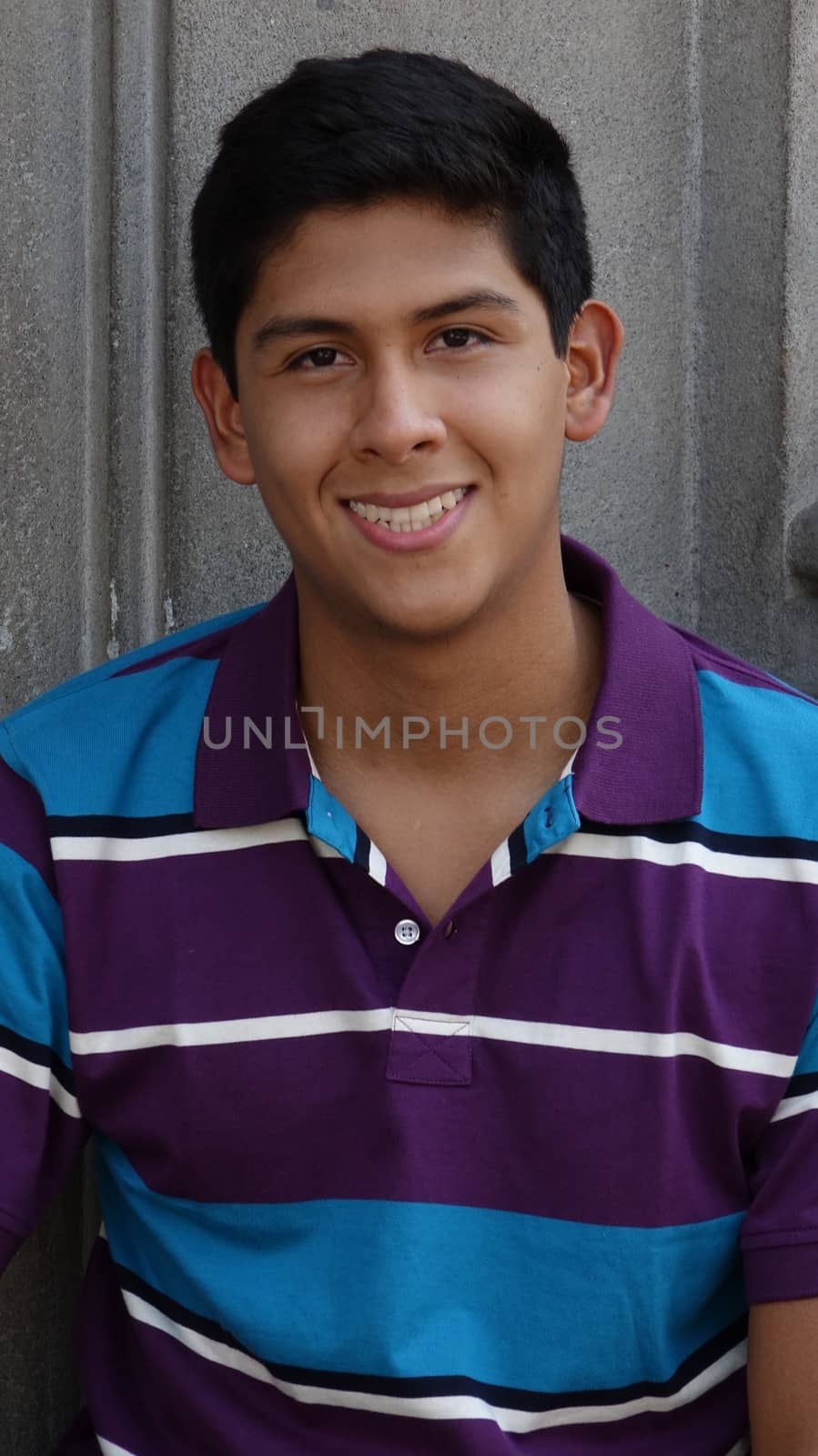 Smiling Teen Peruvian Boy