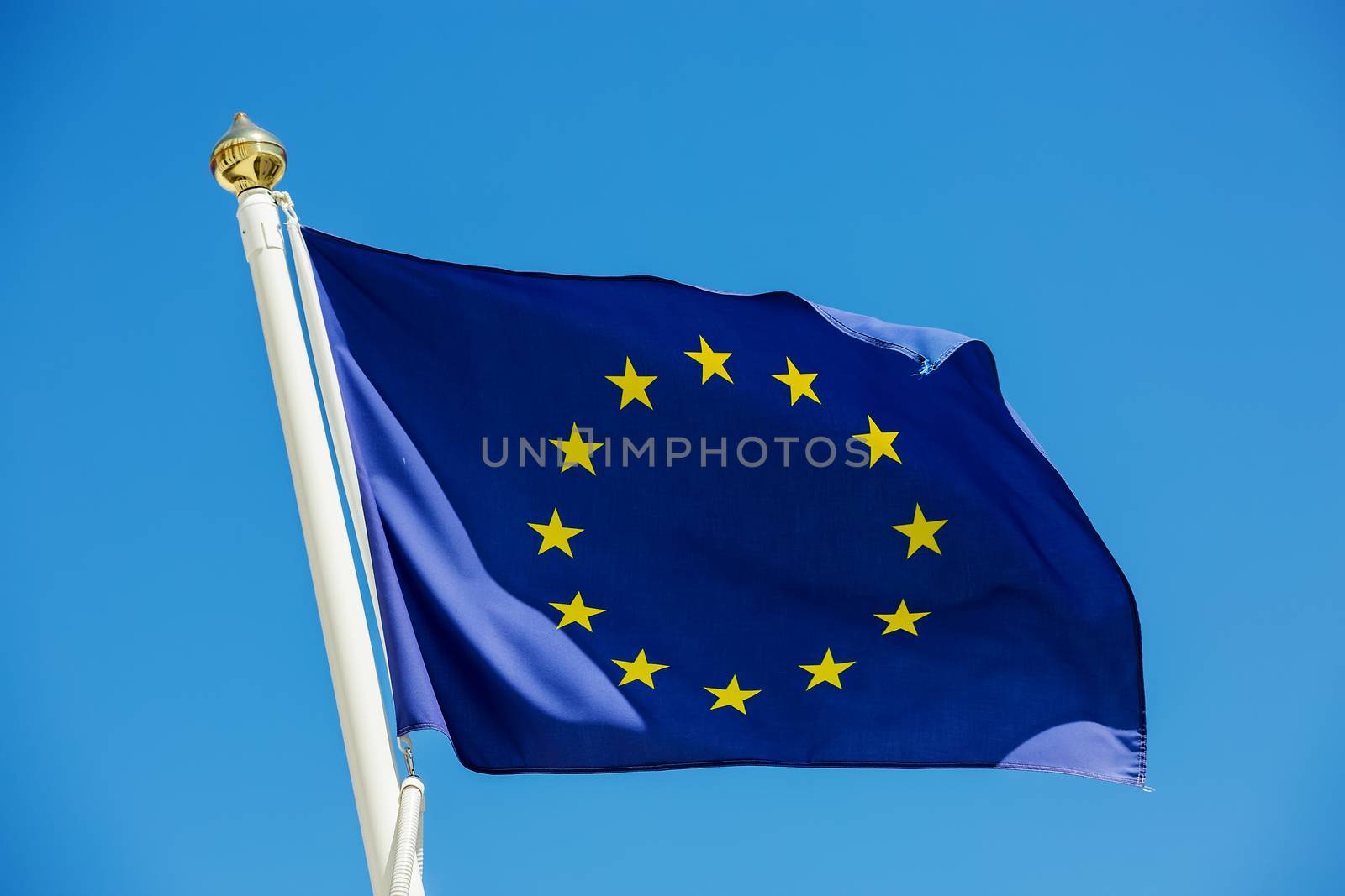 Standard waving flag of the European Union by pixinoo