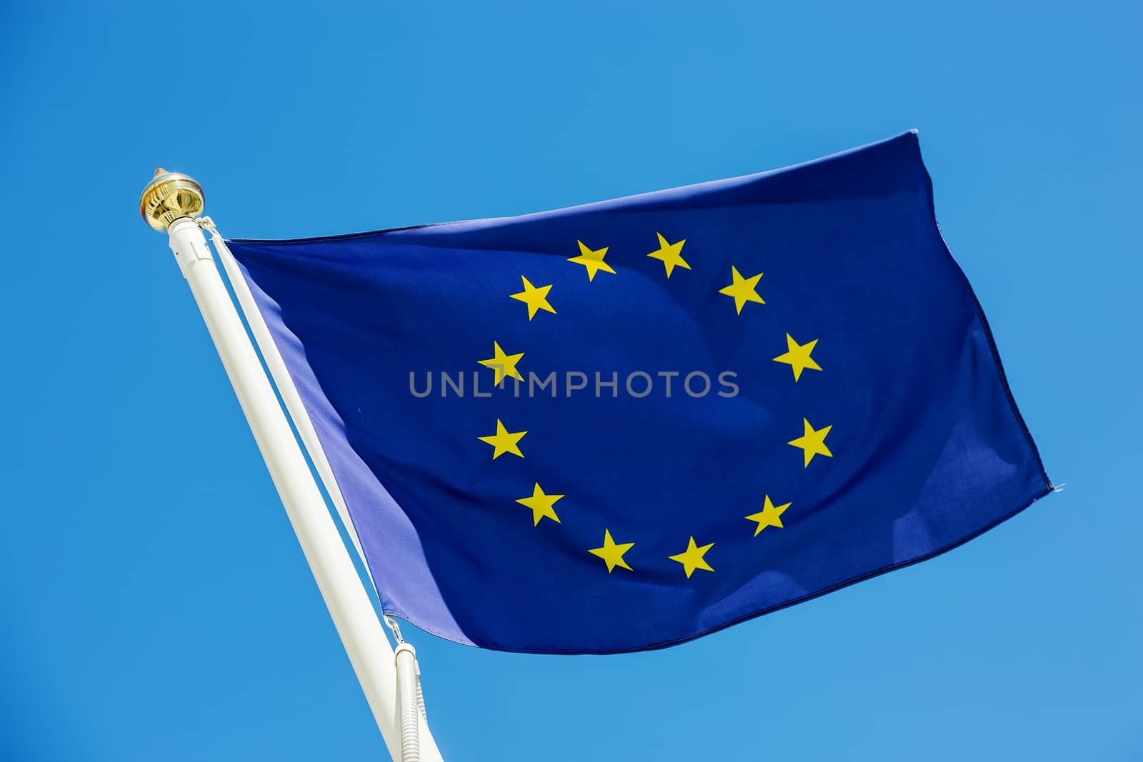 Standard waving flag of the European Union by pixinoo