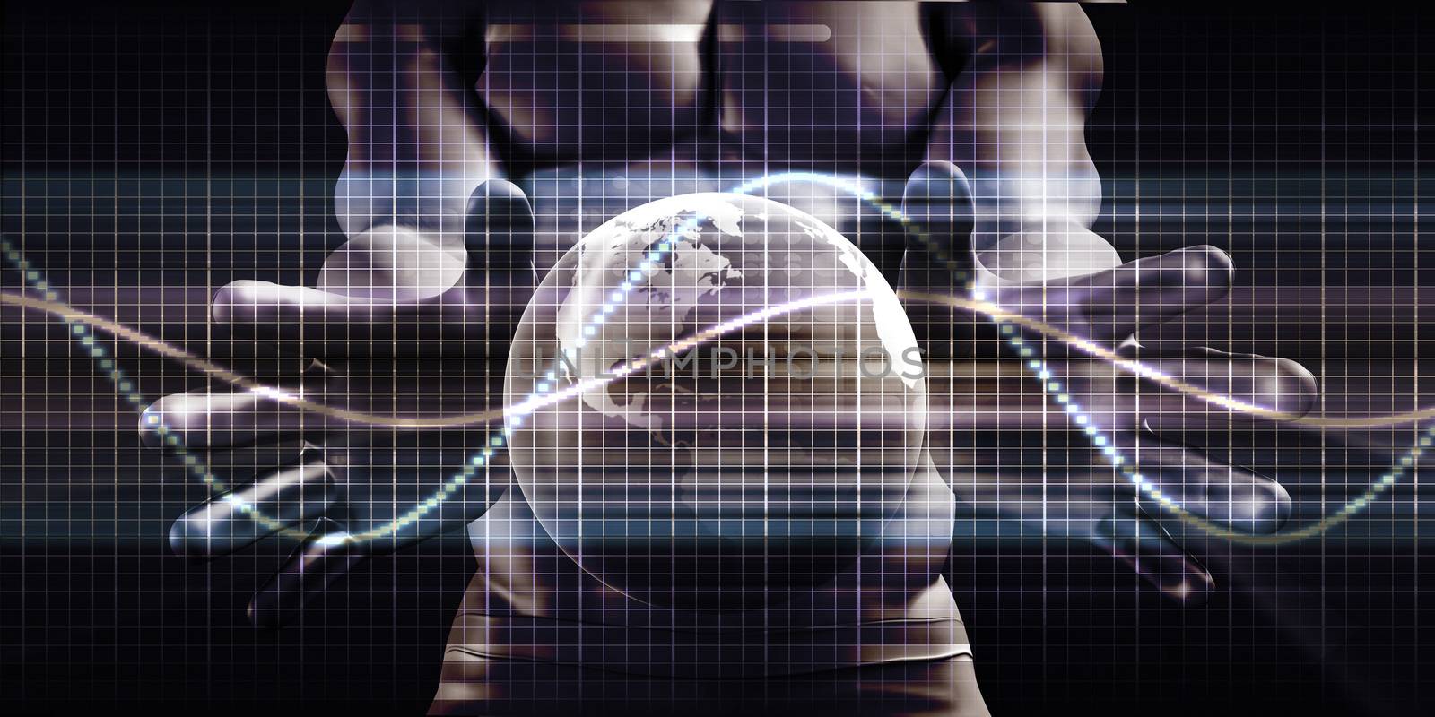 Modern Wireless Technology and Social Media Illustration