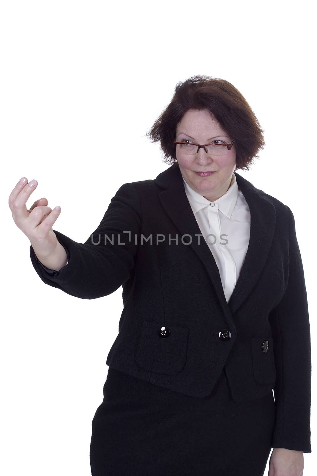 Business Senior Woman over a white background