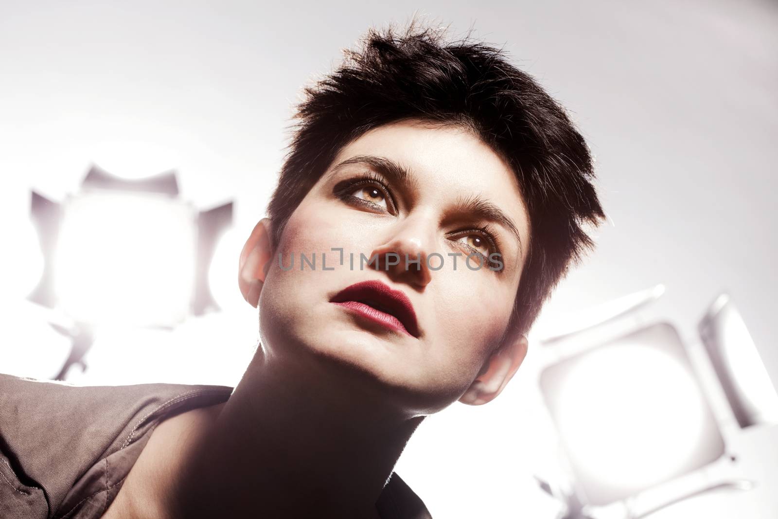 studio portrait of a girl with short hair by kokimk