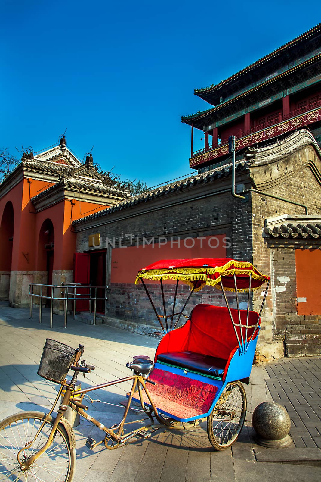 Rickshaw at Drum Tower in Beijing
