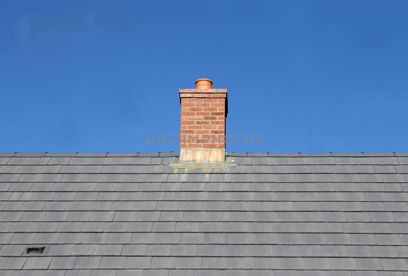 Gray tile roof and chimney by speedfighter