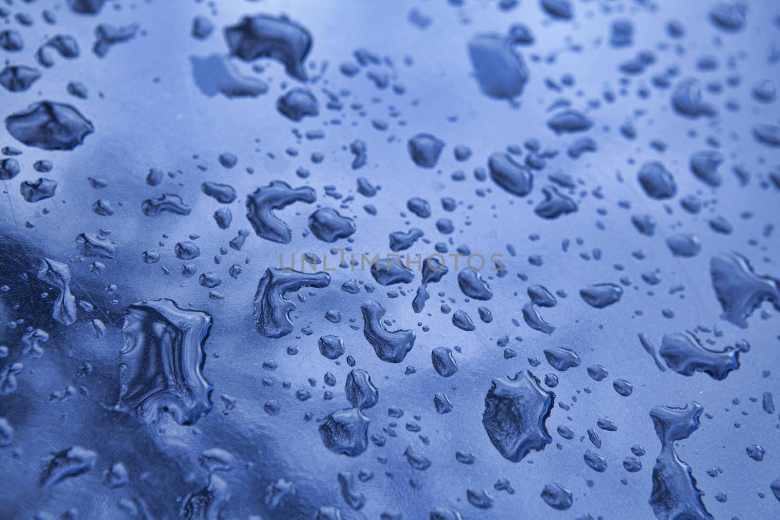 Drops of water on glass