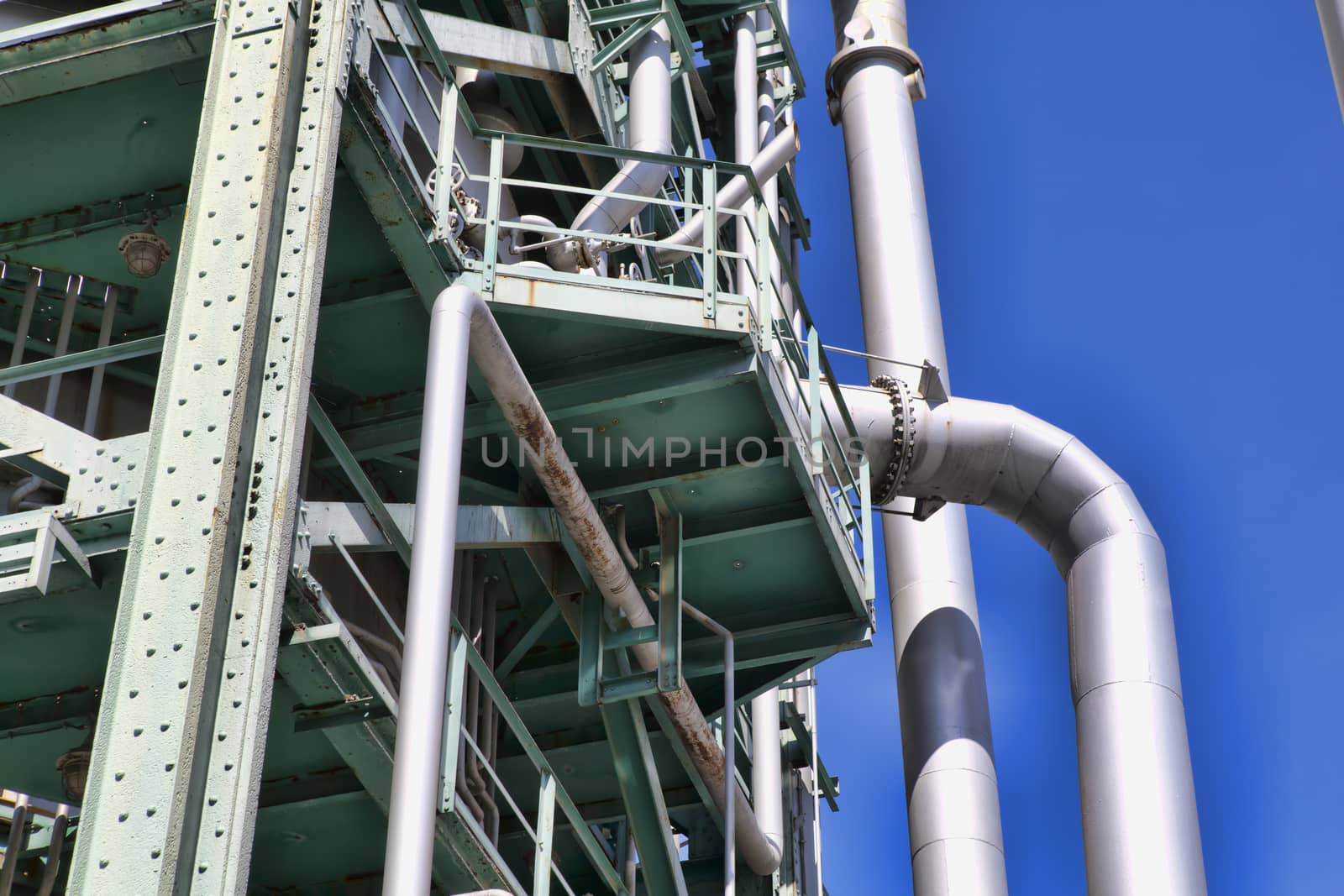 Detailed industrial background of heavy industry chemical factory