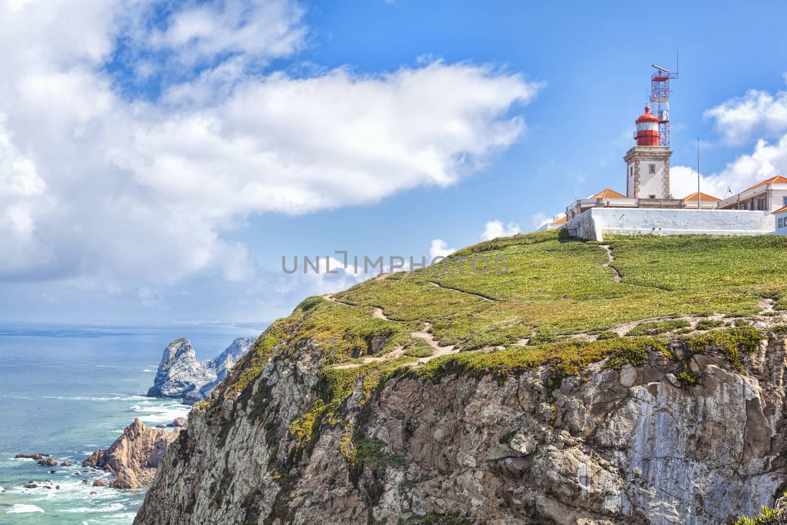 Portugal. Cabo da Roca and the lighthouse  by kalnenko