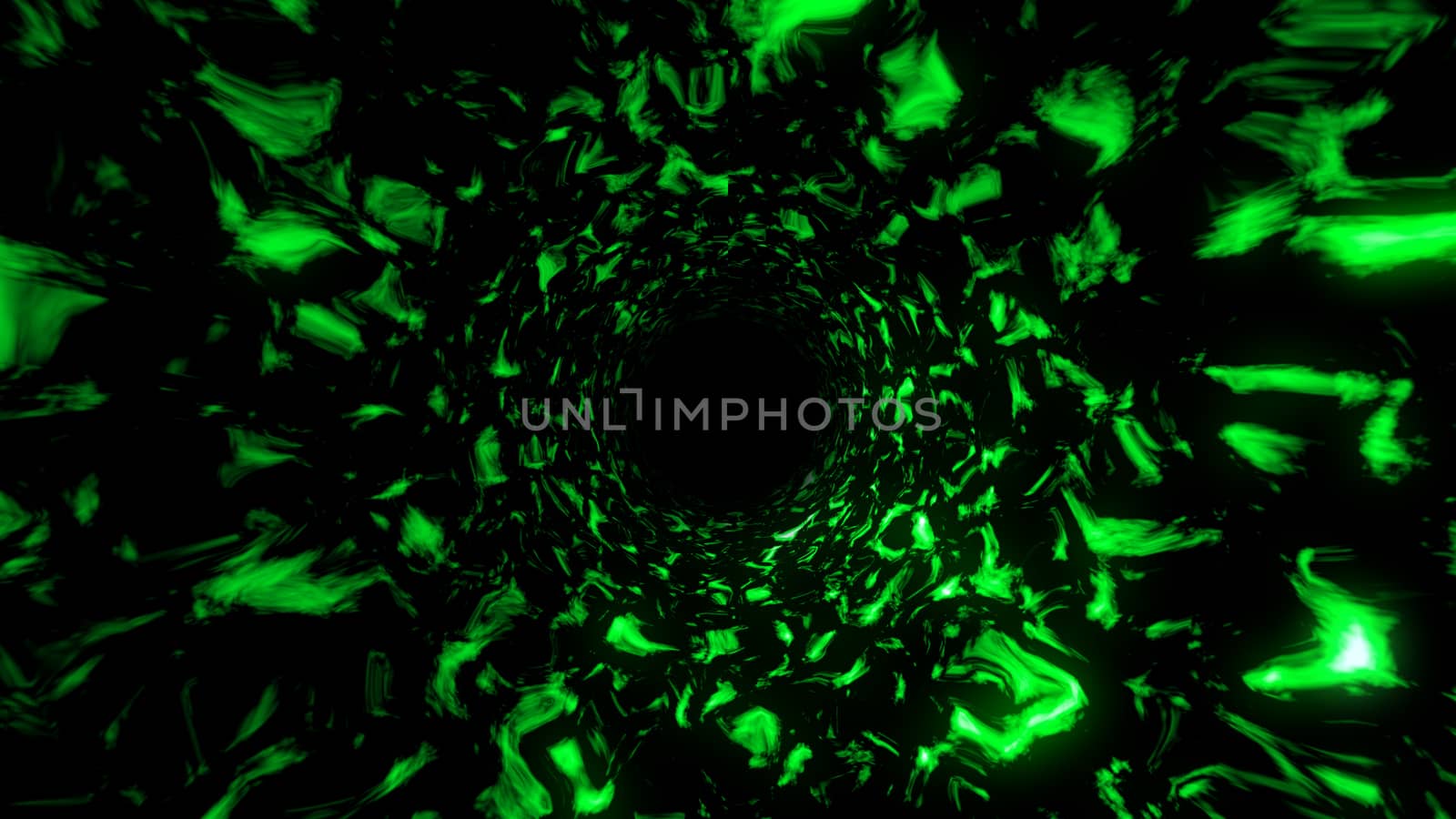 Black hole in space. Space background. 3d rendering