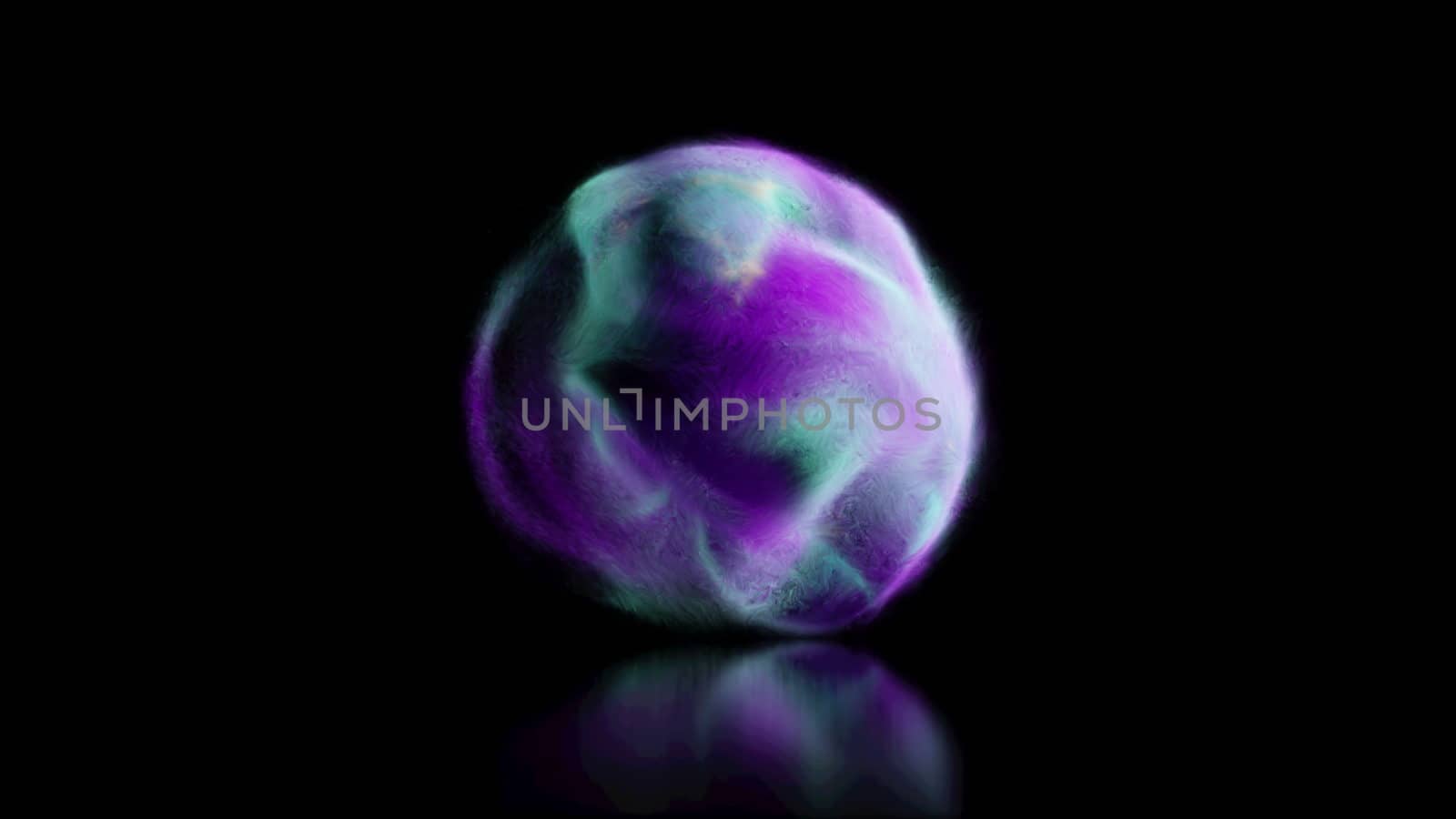 Abstract background with magic sphere. 3d rendering