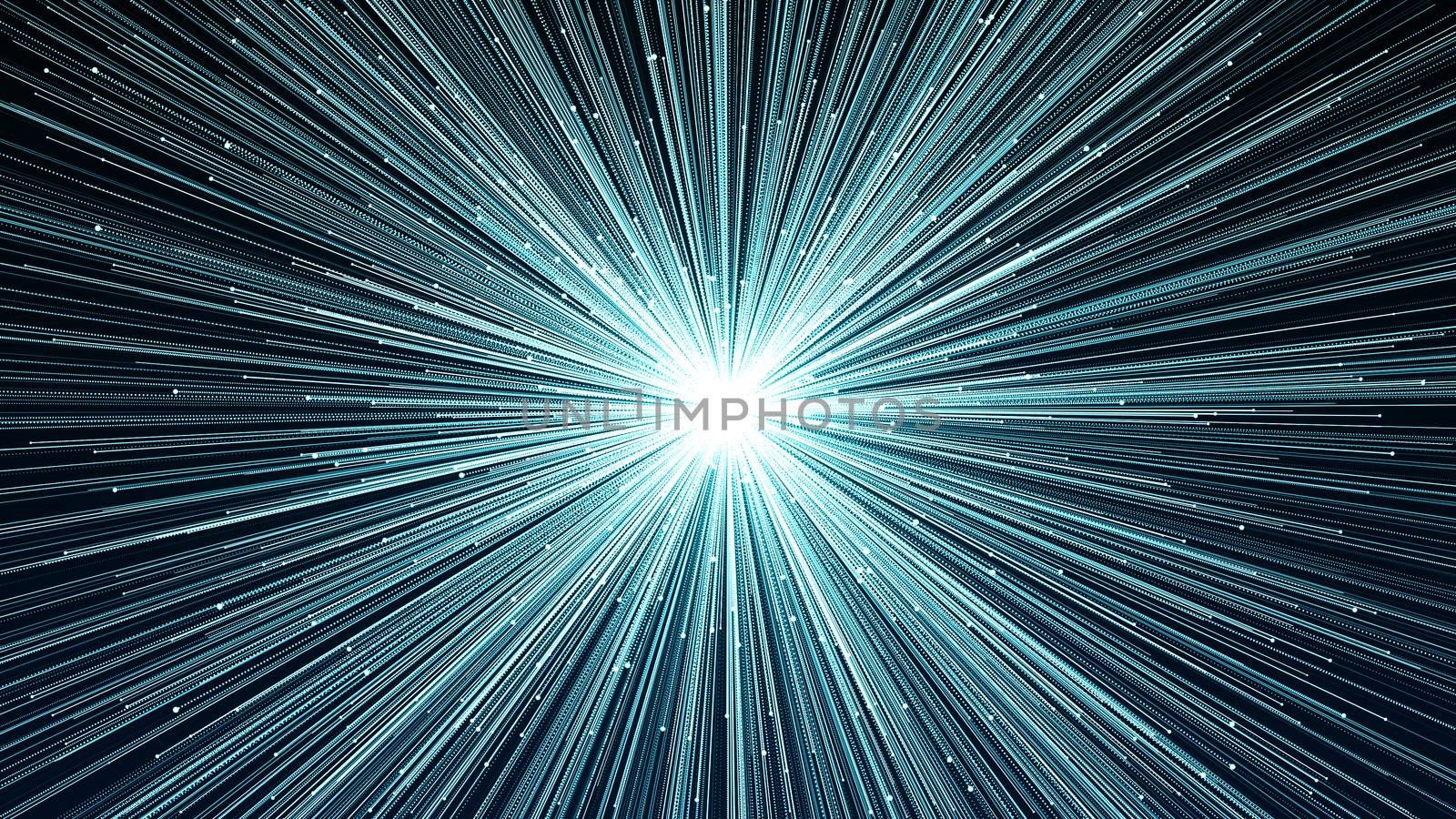 optical fiber network cable. Futuristic background. 3d rendering