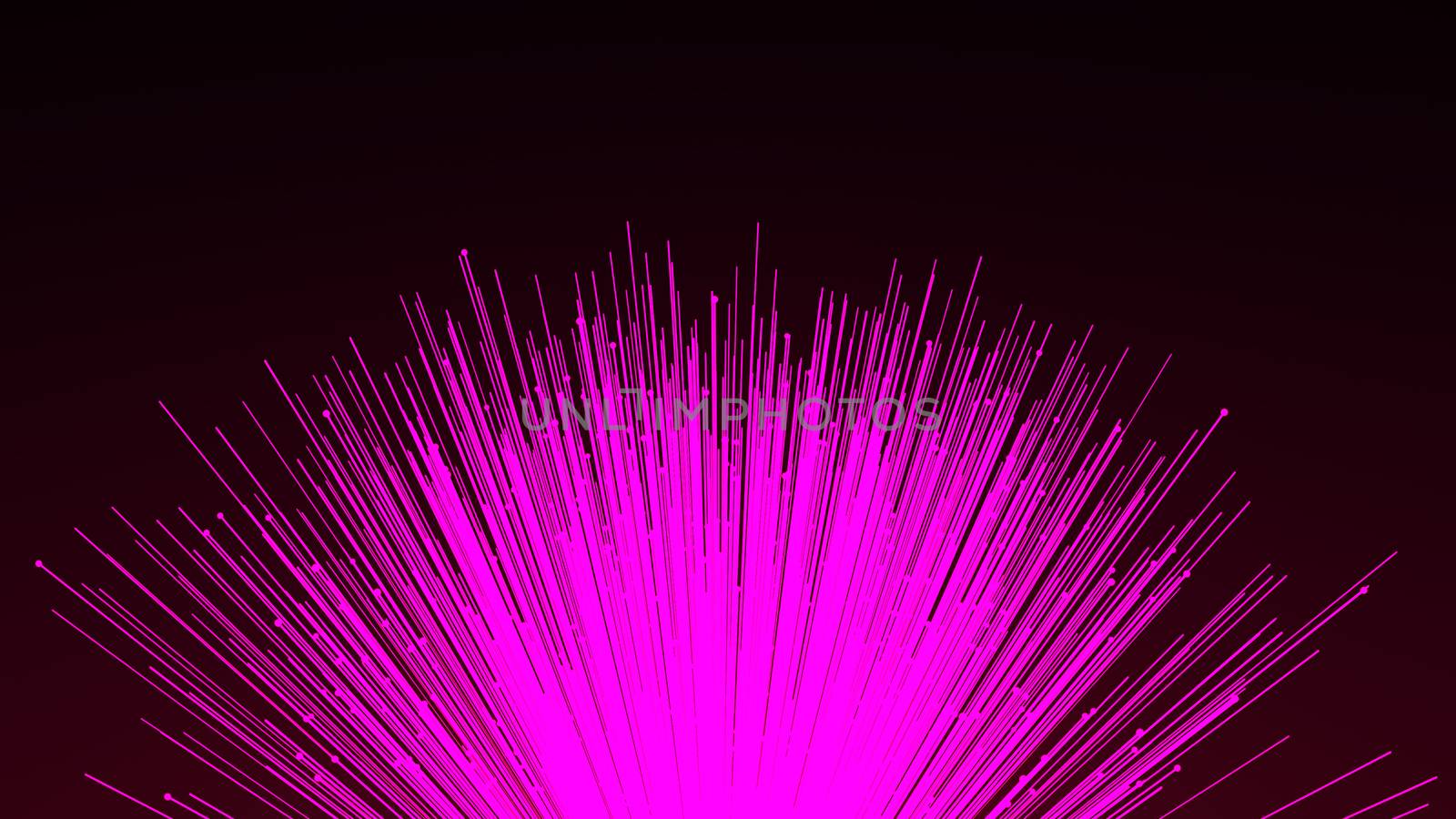 optical fiber network cable. Futuristic background. 3d rendering