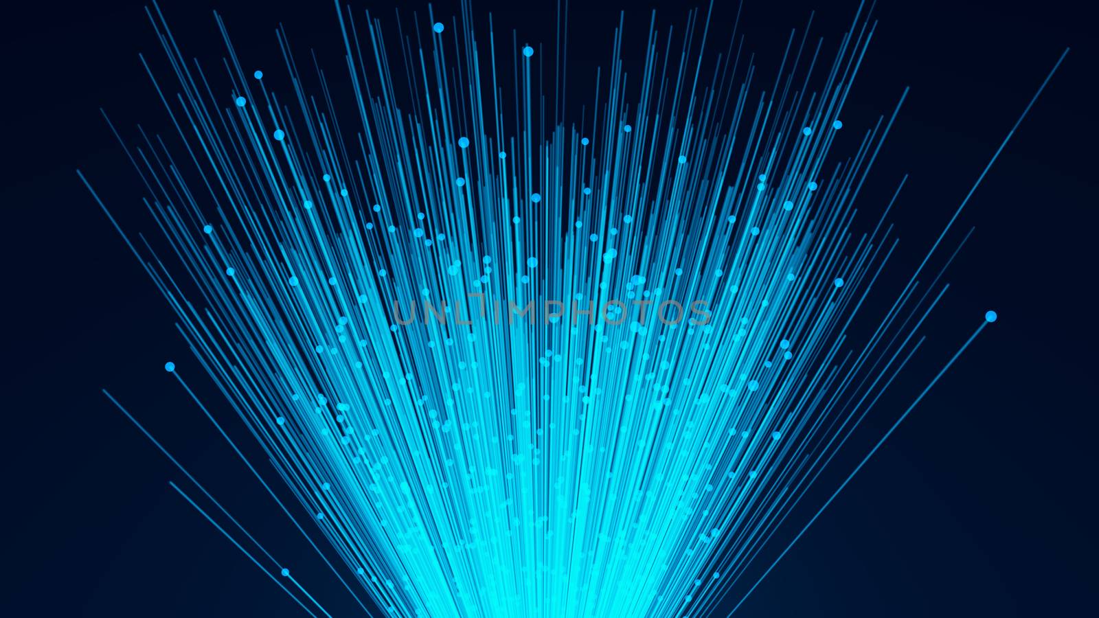 optical fiber network cable. Futuristic background. 3d rendering