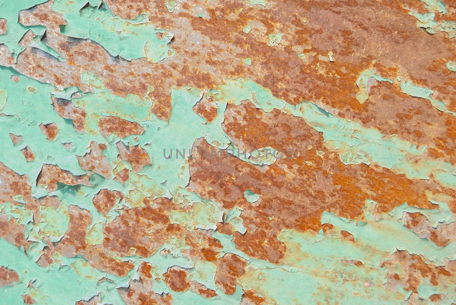 chipped paint, grunge metal surface, which has long been under the influence of different climatic conditions