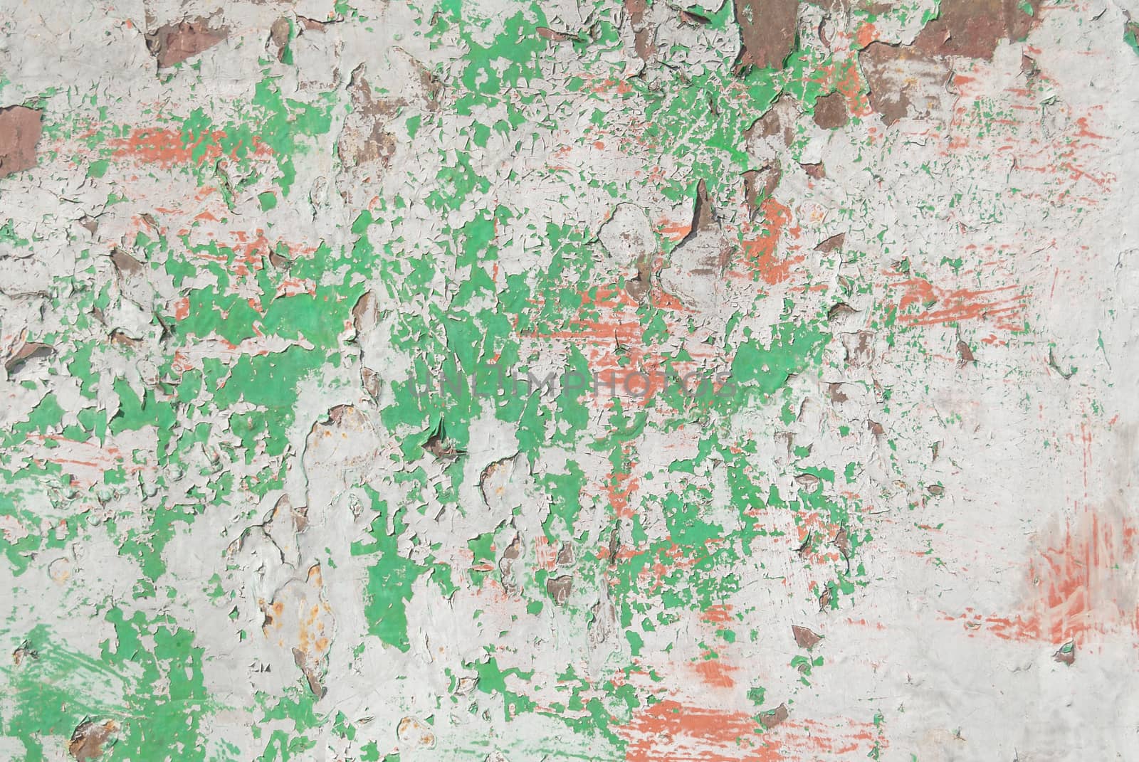 chipped paint, which has long been under the influence of different climatic conditions