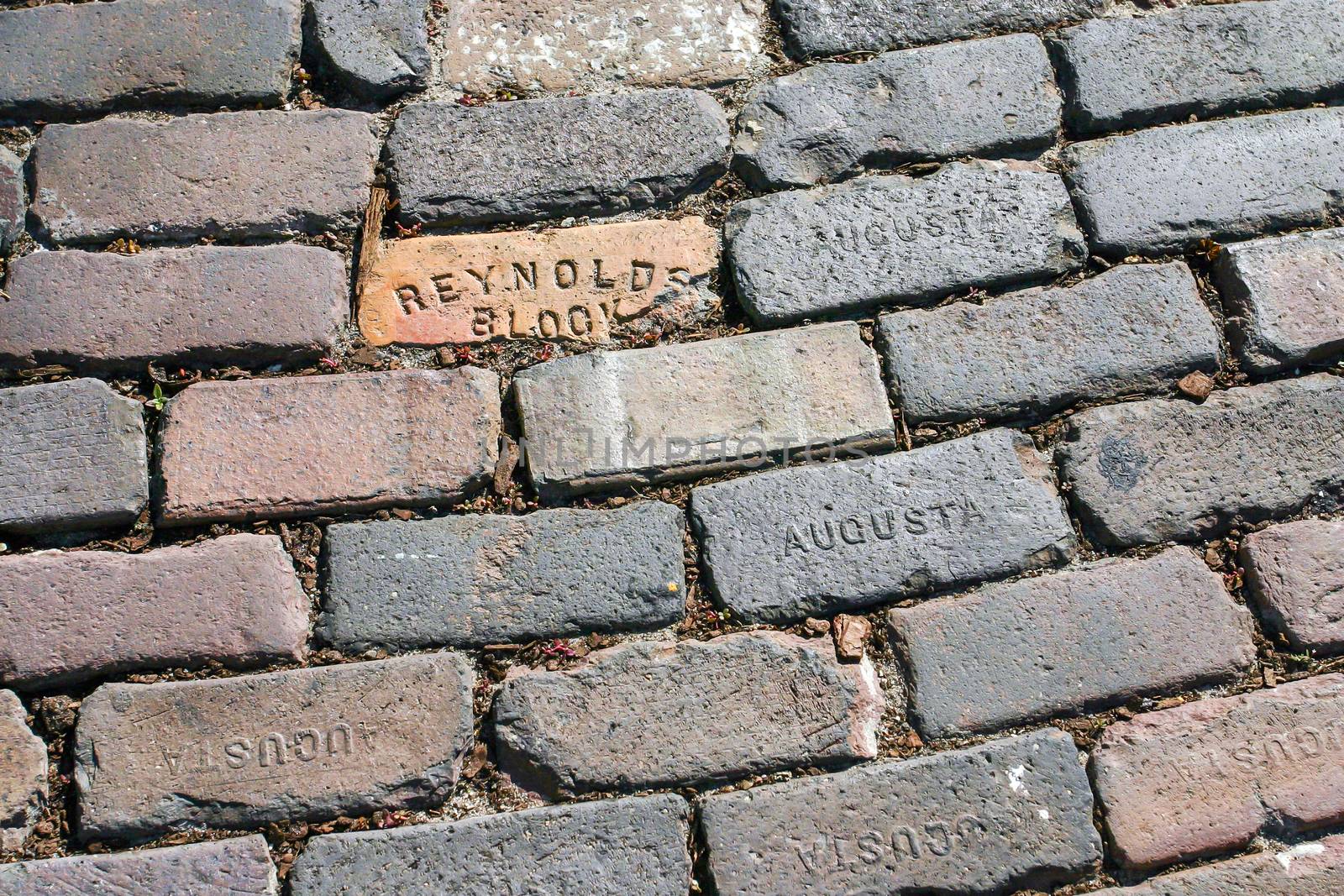 TAMPA, FLORIDA, US - November 29, 2003: Pavement of brics in old town center Tampa city, at Centro Ybor, Tampa, FL